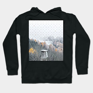 arctic landscape with pattern Hoodie